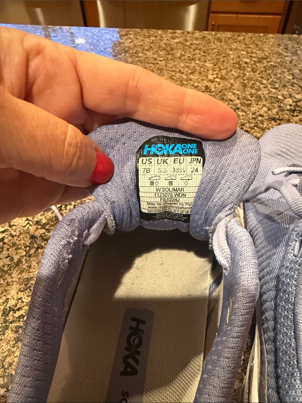 Hoka Women's Solimar Lavender White Athletic Running Shoes Sneakers - Picture 11 of 14